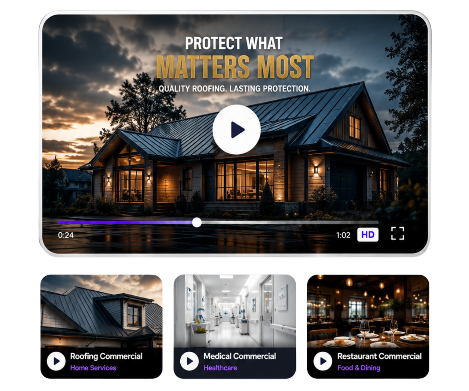 AdTubio commercial showcase